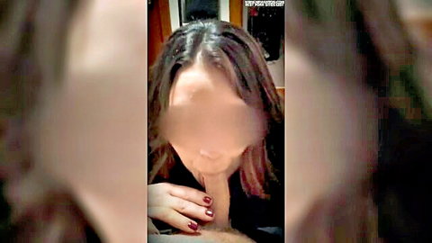 BBW wife giving enthusiastic blowjob in amateur HD video