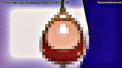 Pixelated hentai close-up of pink orb on red chain, from Please Relax My Lord