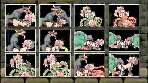 Pink-haired catgirl hentai tentacle monster gangbang in Nekocromicon