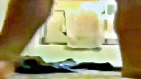 18-year-old teen stripping in bathroom, panties on floor amateur solo