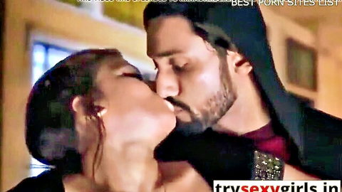 Indian maid passionately kissing boss's son in hot scene