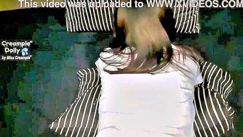 Amateur Thai teen pussy creampied by boyfriend cum leaking out on bed
