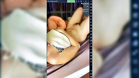 Channie teases nude in white lingerie on Mlive, Asian camgirl solo