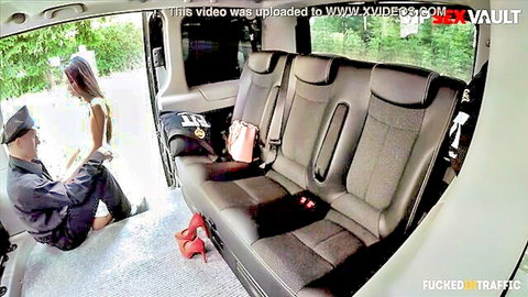 Killa Raketa in short dress, legs spread in van for George Uhl's touch