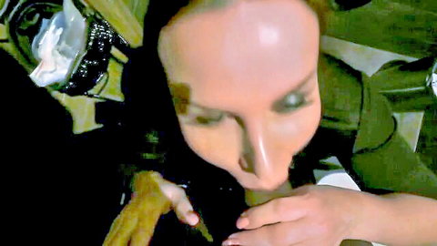 Liza Debauch blowjob POV with stepson in public place