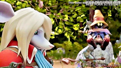 Freya from Final Fantasy in monster domination sex scene with lizard creature