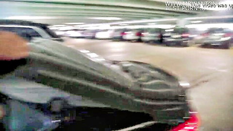Dixie spit roasted in casino parking garage, amateur public sex pt 1