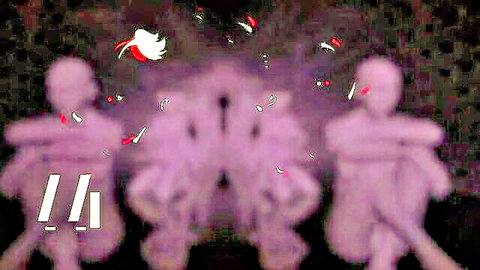Ethereal purple ghosts presenting asses in hazy fantasy scene