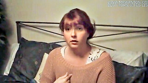 Itty Bitty in teasing sweater on bed, step mom sister preview