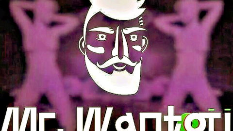 Stylized bearded man portrait on purple background from Gypsy 83 scene