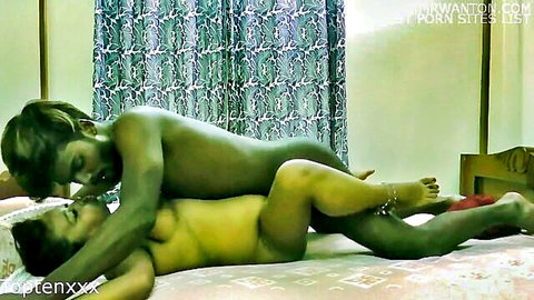 Indian couple nude in missionary position, passionate embrace