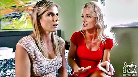 Sydney Hail and Cory Chase as aunt and stepmom in seductive threesome preview