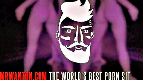 Montonton.com logo featuring stylized bearded man face on glowing purple background for world's best porn site