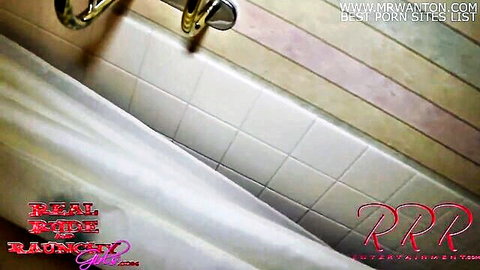 Ari in real rape fantasy bathroom tease, vulnerable solo scene
