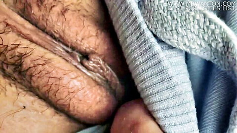 Amateur couple close-up: hairy man entering woman after park meetup