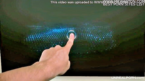 Futuristic Unreal Porn BDSM thumbnail with hand touching glowing holographic button