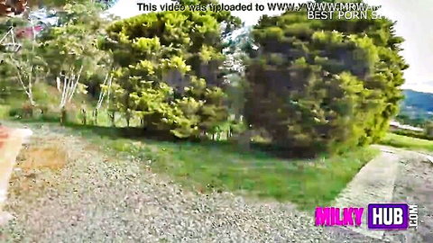 Min Galilea in submissive outdoor surrender on private property