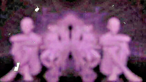 Blurry purple silhouettes of women in erotic, mysterious pose