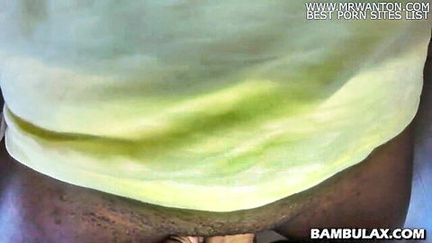 POV close-up of black teen pussy licked by white guy before creampie