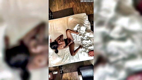 Elena Bon ebony beauty in early morning solo masturbation on bed