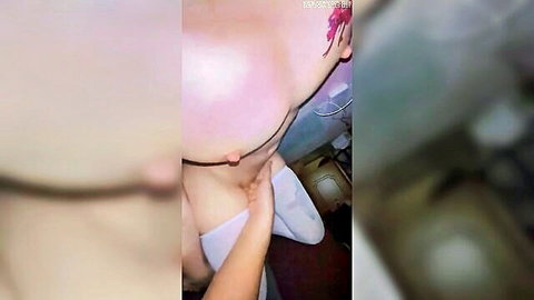 Amoi having intimate sex distracted on phone, stockings on