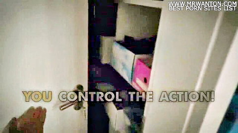 Interactive birthday party foursome - you control the action door scene