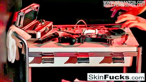 Sexy nurse Skin teases with toys in medical fetish scene
