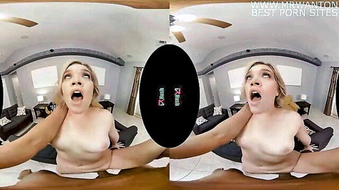 Katie Kush VR porn with neighbor, ecstatic blonde babe spread wide