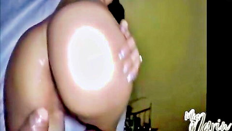 Big ass Latina in first anal play with toys, boyfriend fucks hard