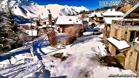Snowy alpine village Christmas scene from Therapix a Noel 2020 full movie