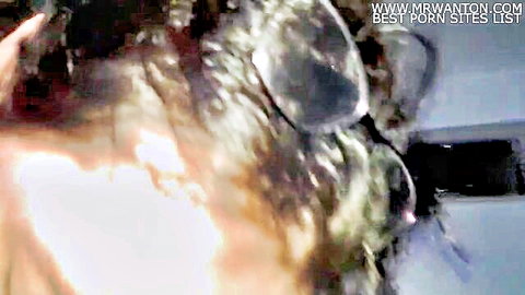 Brunette with wet hair gets messy facial cumshot closeup