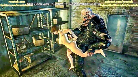 Monster Jason parody lifts naked woman legs spread exposing pussy for huge cock fuck