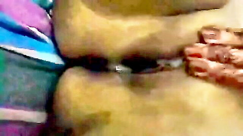 Close-up of thick thighs spread wide during intense vaginal penetration