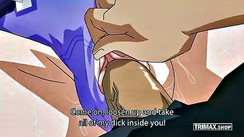 Hentai anime girl in purple outfit penetrated vaginally from behind, Sagurare Otome Ep.1