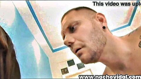 Nacho Vidal fingers busty woman's clit to orgasm, rides his big dick for cumshot