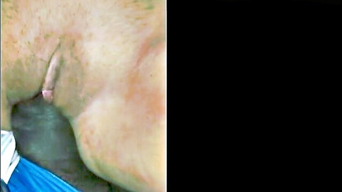 Close-up of woman's gaping pink asshole leaking white creampie cum from anal sex