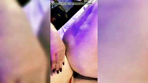 Strapon fuck scene with hand grabbing big ass