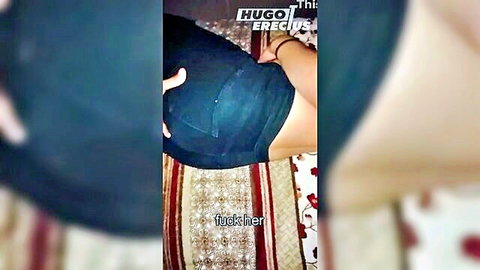 Lima's curvy ass exposed in black dress from behind, amateur tease