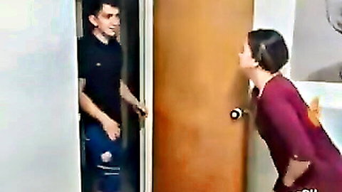Afghan brother and sister intimate doorway encounter, amateur incest tease