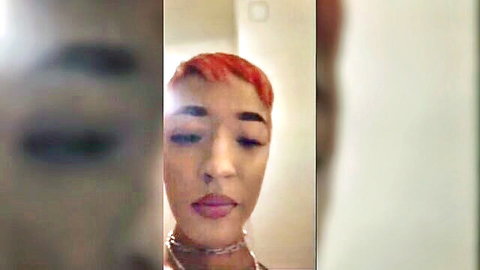 Edwina short red hair close-up face, twerk adult video thumbnail