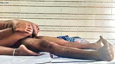 Nude Indian couple in intense missionary sex with juicy ass and big dick penetration