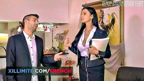 Busty Ania Kinski as sexy real estate agent in office roleplay