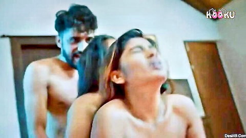 Passionate Indian threesome in Sx Girls Episode 2 with nude woman and two men