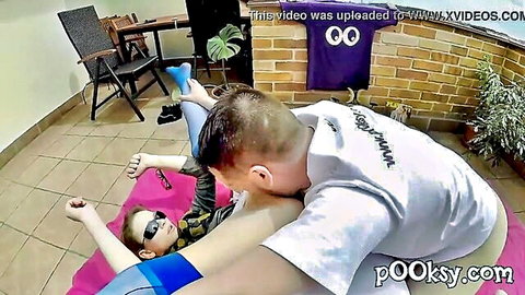French redhead Minnie giving intense blowjob to maxi dick