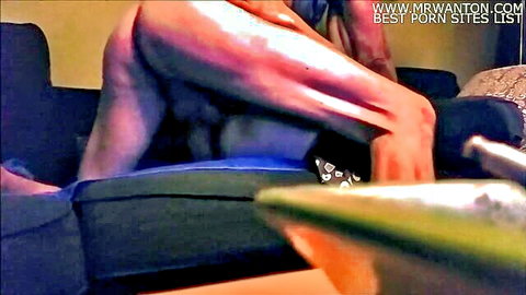 Mature granny spreading legs with blue sex toy exposure