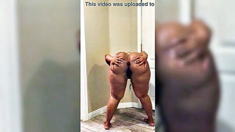 Cherokee big booty nude twerking solo from behind