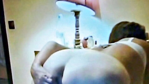70yo granny bent over showing her bare ass and holes in amateur video