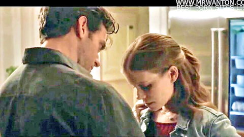 Kate Mara in teacher role intimate kitchen embrace with male partner