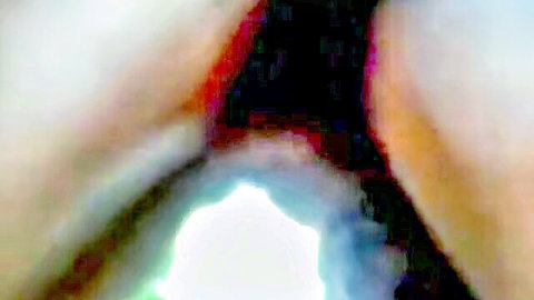 Blurry closeup of wet pink pussy lips spread open revealing inner folds