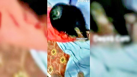 Blurry desi woman with black hair on bed, office randi tease